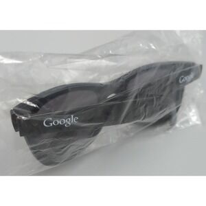 Google SWAG Black Sunglasses Unisex UV Protection Foldable White Retro SerifLogo